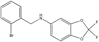 N-[(2-bromophenyl)methyl]-2,2-difluoro-2H-1,3-benzodioxol-5-amine Struktur