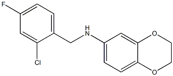 N-[(2-chloro-4-fluorophenyl)methyl]-2,3-dihydro-1,4-benzodioxin-6-amine Struktur