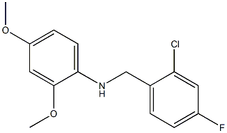 N-[(2-chloro-4-fluorophenyl)methyl]-2,4-dimethoxyaniline Struktur