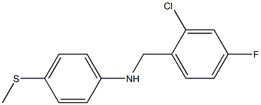 N-[(2-chloro-4-fluorophenyl)methyl]-4-(methylsulfanyl)aniline Struktur