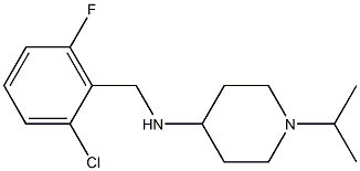 N-[(2-chloro-6-fluorophenyl)methyl]-1-(propan-2-yl)piperidin-4-amine Struktur