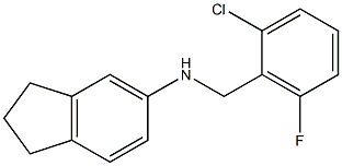 N-[(2-chloro-6-fluorophenyl)methyl]-2,3-dihydro-1H-inden-5-amine Struktur