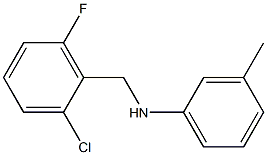 N-[(2-chloro-6-fluorophenyl)methyl]-3-methylaniline Struktur