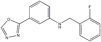 N-[(2-fluorophenyl)methyl]-3-(1,3,4-oxadiazol-2-yl)aniline Struktur