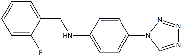 N-[(2-fluorophenyl)methyl]-4-(1H-1,2,3,4-tetrazol-1-yl)aniline Struktur