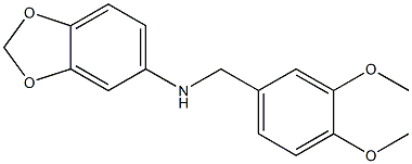 N-[(3,4-dimethoxyphenyl)methyl]-2H-1,3-benzodioxol-5-amine Struktur