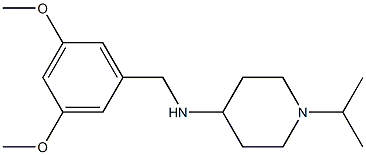 N-[(3,5-dimethoxyphenyl)methyl]-1-(propan-2-yl)piperidin-4-amine Struktur