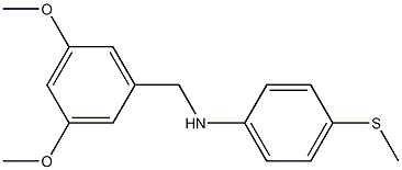 N-[(3,5-dimethoxyphenyl)methyl]-4-(methylsulfanyl)aniline Struktur