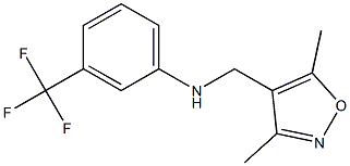 N-[(3,5-dimethyl-1,2-oxazol-4-yl)methyl]-3-(trifluoromethyl)aniline Struktur