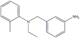 N-[(3-aminophenyl)methyl]-N-ethyl-2-methylaniline Struktur