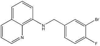 N-[(3-bromo-4-fluorophenyl)methyl]quinolin-8-amine Struktur