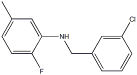 N-[(3-chlorophenyl)methyl]-2-fluoro-5-methylaniline Struktur