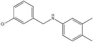 N-[(3-chlorophenyl)methyl]-3,4-dimethylaniline Struktur