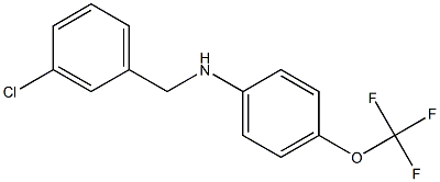 N-[(3-chlorophenyl)methyl]-4-(trifluoromethoxy)aniline Struktur