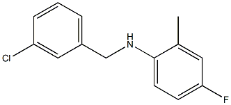 N-[(3-chlorophenyl)methyl]-4-fluoro-2-methylaniline Struktur