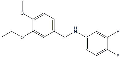 N-[(3-ethoxy-4-methoxyphenyl)methyl]-3,4-difluoroaniline Struktur