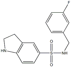 N-[(3-fluorophenyl)methyl]-2,3-dihydro-1H-indole-5-sulfonamide Struktur