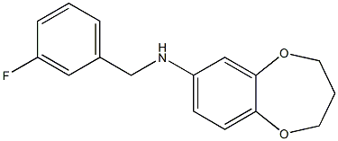 N-[(3-fluorophenyl)methyl]-3,4-dihydro-2H-1,5-benzodioxepin-7-amine Struktur