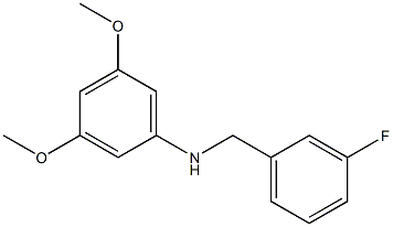 N-[(3-fluorophenyl)methyl]-3,5-dimethoxyaniline Struktur