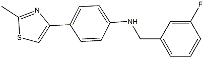 N-[(3-fluorophenyl)methyl]-4-(2-methyl-1,3-thiazol-4-yl)aniline Struktur