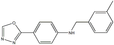 N-[(3-methylphenyl)methyl]-4-(1,3,4-oxadiazol-2-yl)aniline Struktur