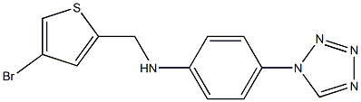 N-[(4-bromothiophen-2-yl)methyl]-4-(1H-1,2,3,4-tetrazol-1-yl)aniline Struktur