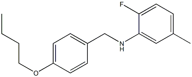 N-[(4-butoxyphenyl)methyl]-2-fluoro-5-methylaniline Struktur