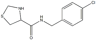 N-[(4-chlorophenyl)methyl]-1,3-thiazolidine-4-carboxamide Struktur