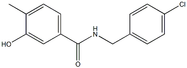 N-[(4-chlorophenyl)methyl]-3-hydroxy-4-methylbenzamide Struktur