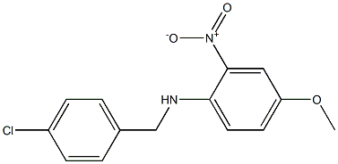 N-[(4-chlorophenyl)methyl]-4-methoxy-2-nitroaniline Struktur