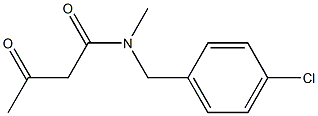 N-[(4-chlorophenyl)methyl]-N-methyl-3-oxobutanamide Struktur