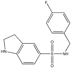 N-[(4-fluorophenyl)methyl]-2,3-dihydro-1H-indole-5-sulfonamide Struktur