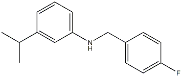 N-[(4-fluorophenyl)methyl]-3-(propan-2-yl)aniline Struktur