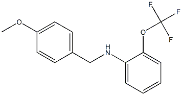 N-[(4-methoxyphenyl)methyl]-2-(trifluoromethoxy)aniline Struktur