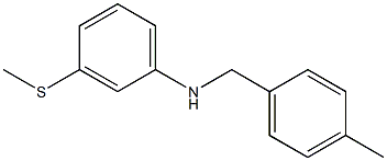 N-[(4-methylphenyl)methyl]-3-(methylsulfanyl)aniline Struktur