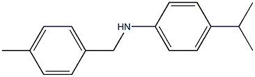 N-[(4-methylphenyl)methyl]-4-(propan-2-yl)aniline Struktur