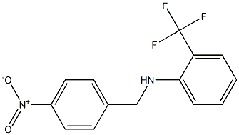 N-[(4-nitrophenyl)methyl]-2-(trifluoromethyl)aniline Struktur