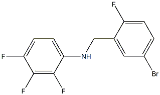 N-[(5-bromo-2-fluorophenyl)methyl]-2,3,4-trifluoroaniline Struktur