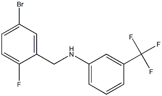 N-[(5-bromo-2-fluorophenyl)methyl]-3-(trifluoromethyl)aniline Struktur