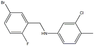 N-[(5-bromo-2-fluorophenyl)methyl]-3-chloro-4-methylaniline Struktur