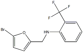 N-[(5-bromofuran-2-yl)methyl]-2-(trifluoromethyl)aniline Struktur