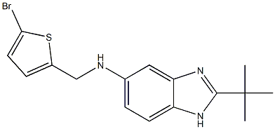 N-[(5-bromothiophen-2-yl)methyl]-2-tert-butyl-1H-1,3-benzodiazol-5-amine Struktur