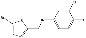 N-[(5-bromothiophen-2-yl)methyl]-3-chloro-4-fluoroaniline Struktur