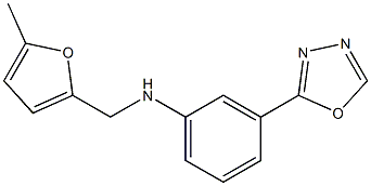 N-[(5-methylfuran-2-yl)methyl]-3-(1,3,4-oxadiazol-2-yl)aniline Struktur