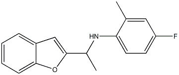 N-[1-(1-benzofuran-2-yl)ethyl]-4-fluoro-2-methylaniline Struktur