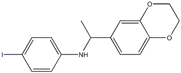 N-[1-(2,3-dihydro-1,4-benzodioxin-6-yl)ethyl]-4-iodoaniline Struktur