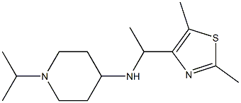 N-[1-(2,5-dimethyl-1,3-thiazol-4-yl)ethyl]-1-(propan-2-yl)piperidin-4-amine Struktur