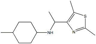 N-[1-(2,5-dimethyl-1,3-thiazol-4-yl)ethyl]-4-methylcyclohexan-1-amine Struktur