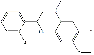 N-[1-(2-bromophenyl)ethyl]-4-chloro-2,5-dimethoxyaniline Struktur