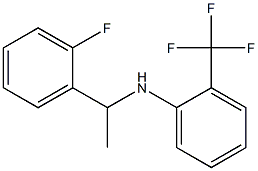 N-[1-(2-fluorophenyl)ethyl]-2-(trifluoromethyl)aniline Struktur